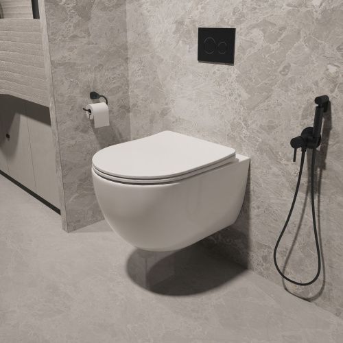 Унитаз подвесной Vincea Evo VT1-34ST белый с сиденьем микролифт безободковый смыв торнадо