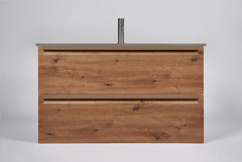 Тумба с раковиной Inda Piccadilly INDA Piccadilly 80RC Cemento 80х50 подвесная цвет коричневый