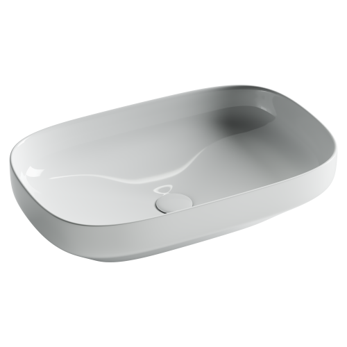 Раковина из сантехнического фарфора Ceramica Nova ELEMENT CN5030 60х40 накладная цвет белый без отверстий под смеситель