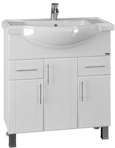 Тумба под раковину СанТа Дублин 223008 80х30 напольная цвет белый