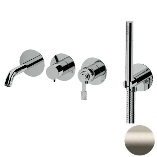 Смеситель для ванны Remer Atelier AL53D2PXV встраиваемый в стену сталь