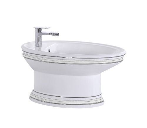 Биде напольное CeramaLux 1410 цвет белый