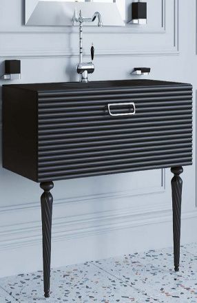 Тумба под раковину Armadi Art Vallessi Avantgarde 842-080-BCR 80х50 подвесная цвет черный