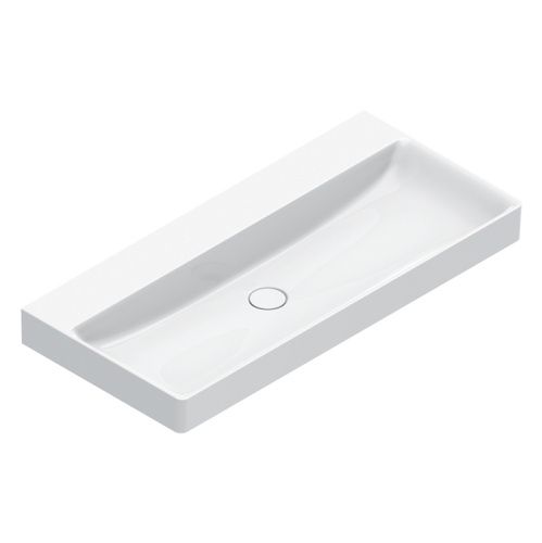 Раковина керамическая Catalano Green 421000001 100 см подвесная цвет белый без отверстий под смеситель