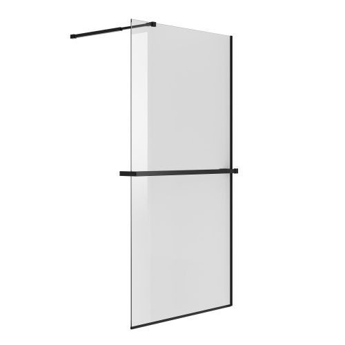 Душевая перегородка Niagara Nova NG-670-12ВLACK 120х195 стекло прозрачное профиль черный