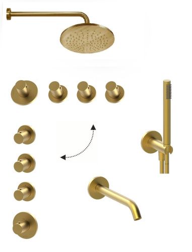 Душевая система Paffoni Modular Box KITMB019HGSP141KING встраиваемая в стену