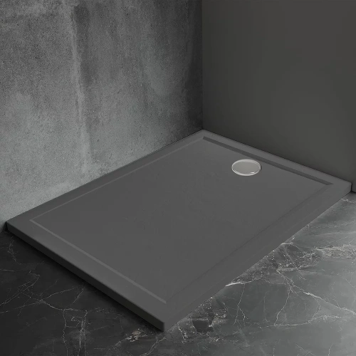Душевой поддон из искусственного камня Veconi Pietra PT-AG-9090-RU 90х90 черный