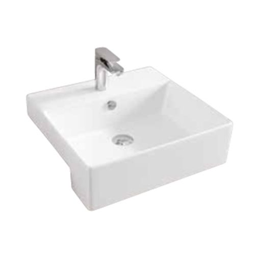 Раковина керамическая Artceram QUADRO QUL004 01 00 50 см встраиваемая цвет белый 1 отверстие под смеситель