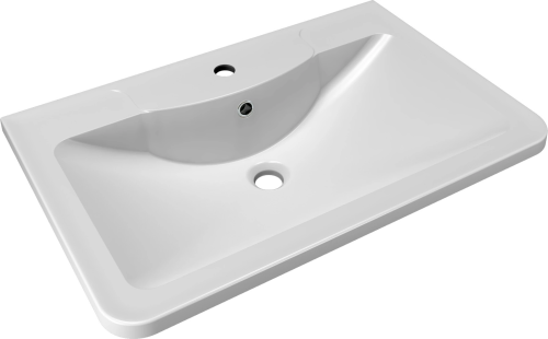 Раковина из искусственного камня Florentina Аллегро 700 10.020.00700.201 70х50 накладная цвет белый 1 отверстие под смеситель