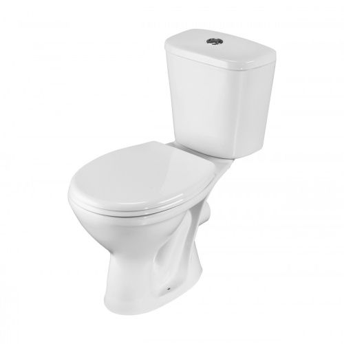Унитаз-компакт напольный с бачком Santeri Pro 1P2155S0000BF белый с сиденьем каскадный смыв