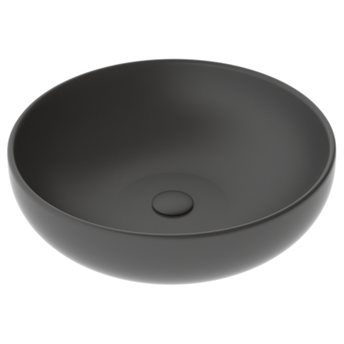 Раковина керамическая GSG Ceramic Design Easy EALAVRO45021 50х50 накладная цвет черный без отверстий под смеситель