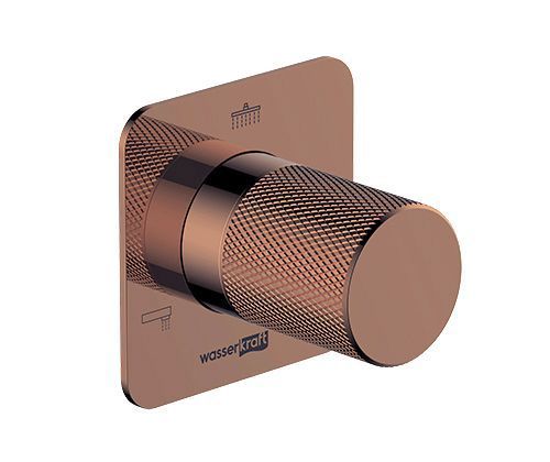 Переключатель на 3 выхода Wasserkraft Paar 8800 A310 встраиваемый в стену розовое золото