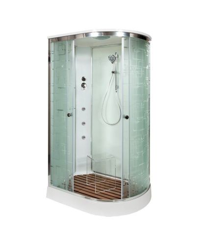 Душевая кабина AvaCan EM1512LGM 120х80 асимметричная с крышей ориентация левая