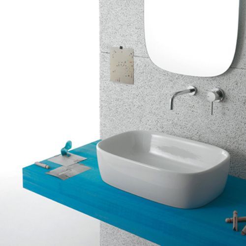 Раковина керамическая Globo Genesis GE044.BI*0 60 см накладная цвет белый без отверстий под смеситель