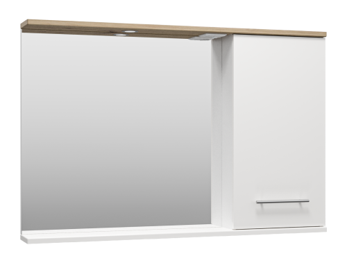 Зеркало-шкаф Misty Респект Э-Рес02120-1П 120х80 подвесной цвет белый