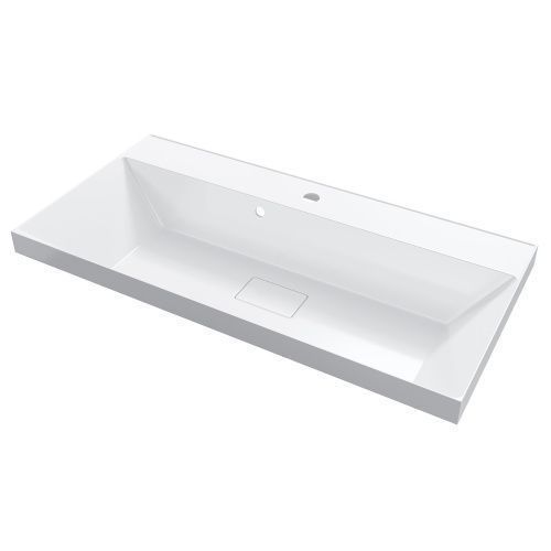 Раковина из литьевого мрамора Uperwood Classic New 291021026 90х45 полувстраиваемая цвет белый