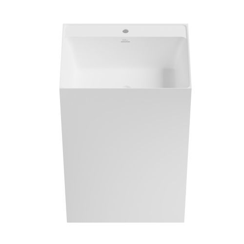 Раковина акриловая Wellsee Doux 230502000 70х50 напольная цвет белый 1 отверстие под смеситель