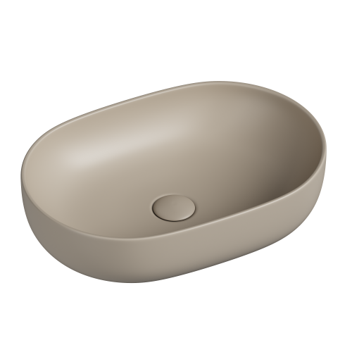 Раковина из сантехнического фарфора Ceramica Nova ELEMENT CN6047MC 60х40 накладная цвет коричневый без отверстий под смеситель