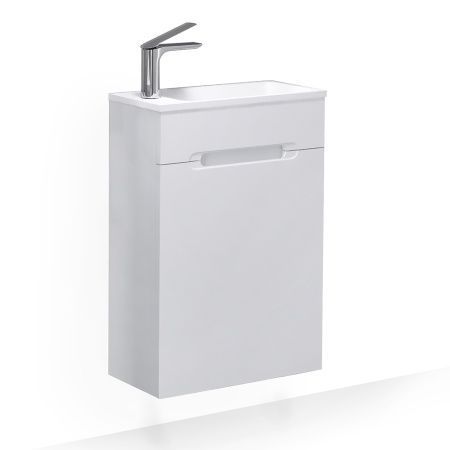 Тумба под раковину Jorno MODUL Mol.01.50/P/W/JR 50х20 подвесная цвет белый