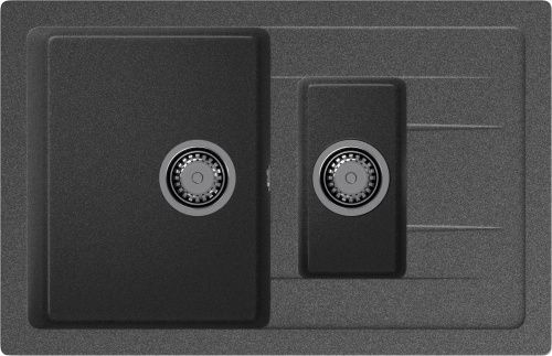Кухонная мойка Granfest Quadro Q-775KL графит 75х50 цвет серый поверхность матовая