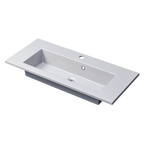 Раковина керамическая Uperwood Aurora RAurora80wg 80х40 полувстраиваемая цвет белый