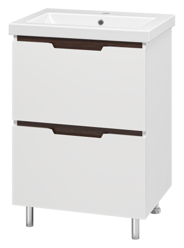 Тумба под раковину Misty Лайм Э-Лай01060-2Я 60х40 напольная цвет белый