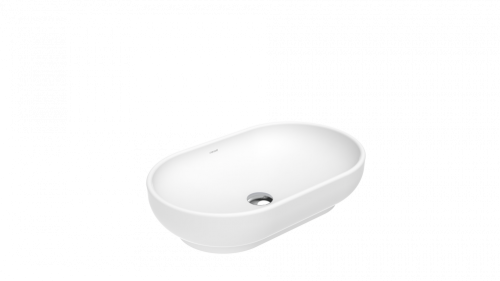 Раковина из сантехнического фарфора Creavit Mina MN165-00CB00E-0000 60х40 накладная цвет белый без отверстий под смеситель