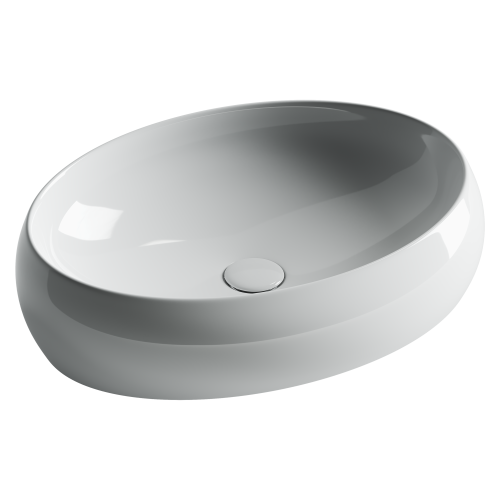 Раковина из сантехнического фарфора Ceramica Nova ELEMENT CN5033 60х40 накладная цвет белый без отверстий под смеситель