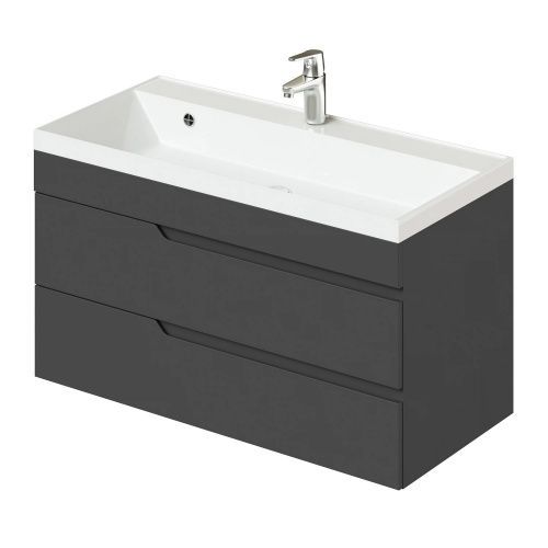 Тумба с раковиной Итана Sky CS00092165 подвесная цвет серый