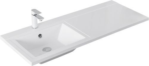 Раковина из искусственного камня Aquanet Персона 00169618 120х50 подвесная цвет белый 1 отверстие под смеситель