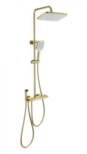 Душевая стойка Wonzon & Woghand Muse WW-B4132-A-BG настенная цвет золото с термостатом