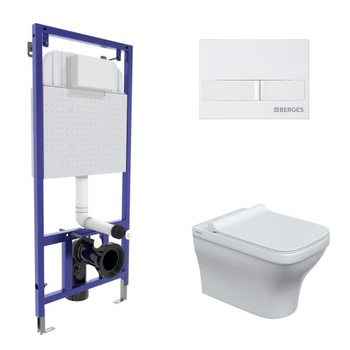 Комплект унитаз с инталляцией и клавишей смыва Berges NOVUM 042452