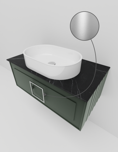 Тумба со столешницей La Fenice CUBO NFNC-01-CUB-G-90-1-GB 90х50 подвесная цвет синий/серый