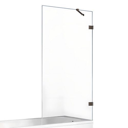 Душевая шторка на ванну New Trendy AVEXA Gunmetal brushed EXK-3520 100х150 стекло прозрачное профиль оружейная сталь ориентация универсальная