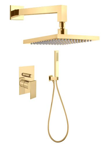 Душевая стойка Webert PE890103010 настенная цвет золото