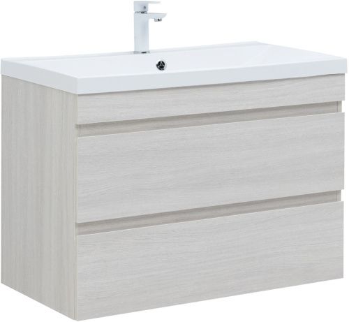 Тумба под раковину Aquanet Нота NEW 00334205 90х50 подвесная цвет бежевый