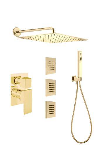 Душевая стойка Webert PE890104794 настенная цвет золото