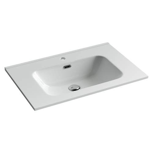 Раковина из сантехнического фарфора Ceramica Nova ELEMENT CN7007 70х50 накладная цвет белый 1 отверстие под смеситель