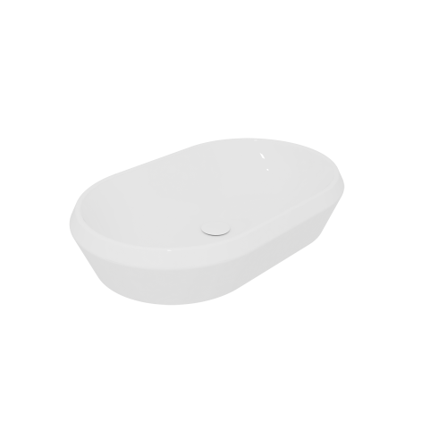 Раковина керамическая GSG Ceramic Design Cruise CRLAVOV65000 70х40 накладная цвет белый без отверстий под смеситель