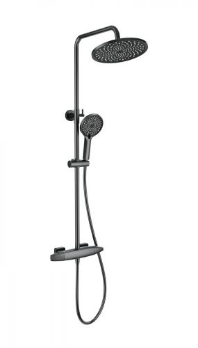 Душевая стойка Wonzon & Woghand Neo WW-B3035-A2-BGG настенная цвет серый с термостатом