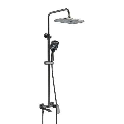 Душевая стойка Shevanik S4036T настенная цвет оружейная сталь