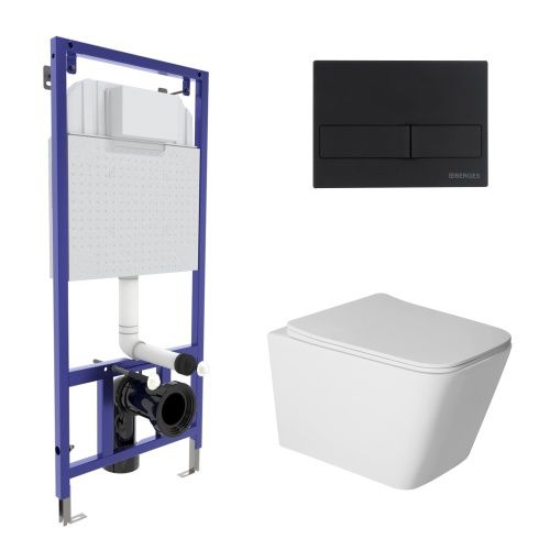 Комплект унитаз с инталляцией и клавишей смыва Berges NOVUM 043400