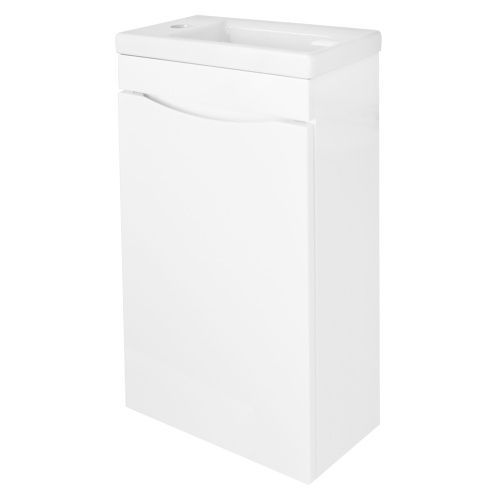 Тумба с раковиной Loranto Алина CS00087021 40х20 подвесная цвет белый