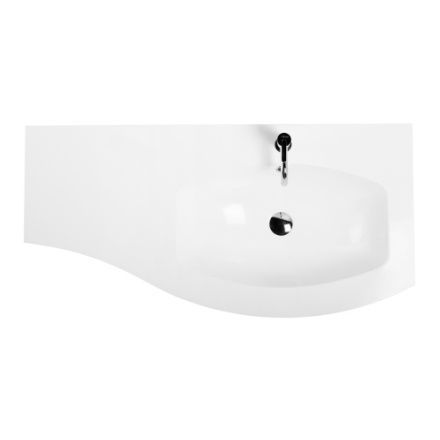 Раковина из искусственного камня Cezares 50154 100х50 подвесная цвет белый 1 отверстие под смеситель