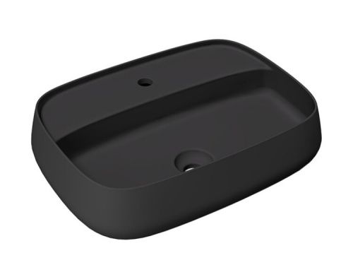 Раковина керамическая Alice NUR 33210108 60х50 накладная цвет черный 1 отверстие под смеситель