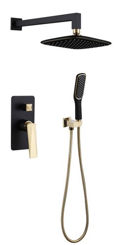 Душевая система Boheme Venturo 384-B встраиваемая в стену цвет черный