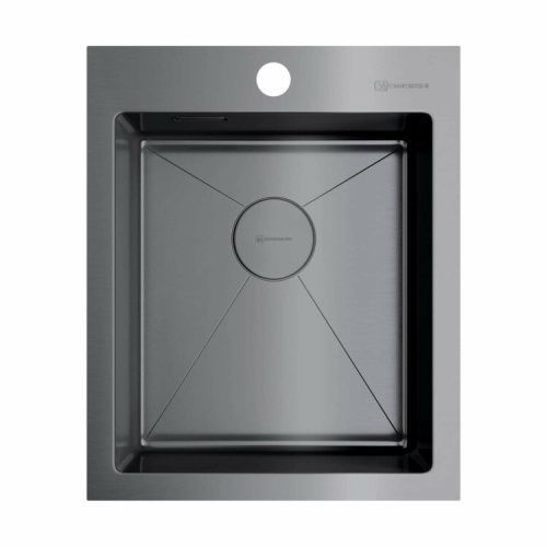 Кухонная мойка Omoikiri Akisame 4973094 40х50 цвет вороненая сталь поверхность полированная