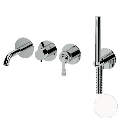 Смеситель для ванны Remer Atelier AL53D2PBO встраиваемый в стену белый
