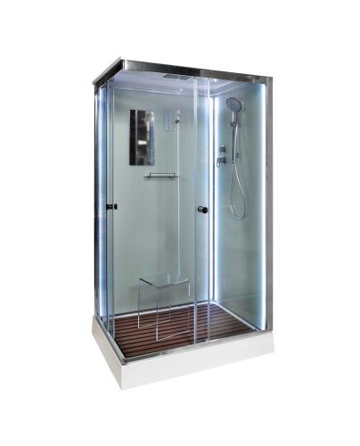 Душевая кабина Deto K402SLED 120х90 прямоугольная с крышей ориентация универсальная