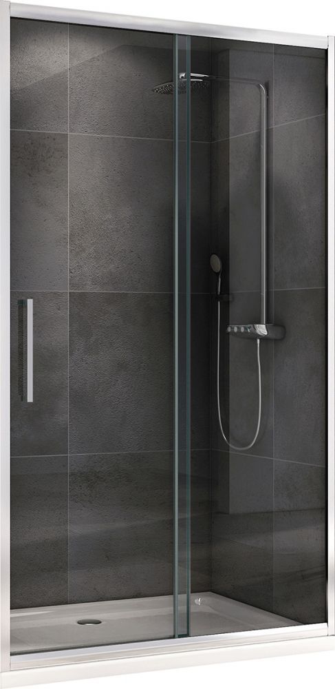 Душевая дверь Abber Schwarzer Diamant AG30120H 120х195 стекло прозрачное профиль хром